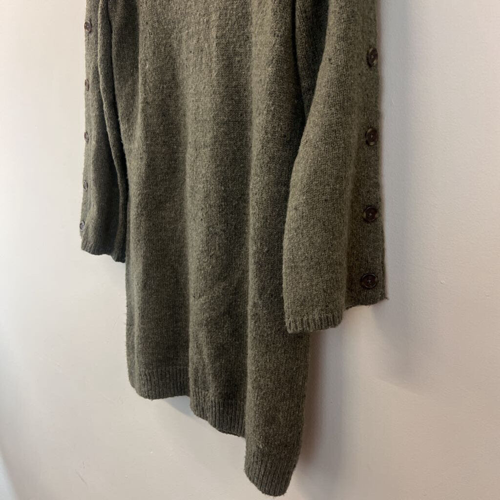 Madewell Green Knit Long Sleeve Sweater Dress Small