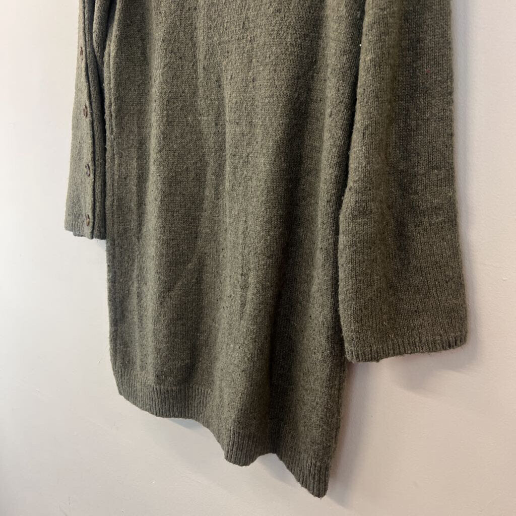 Madewell Green Knit Long Sleeve Sweater Dress Small