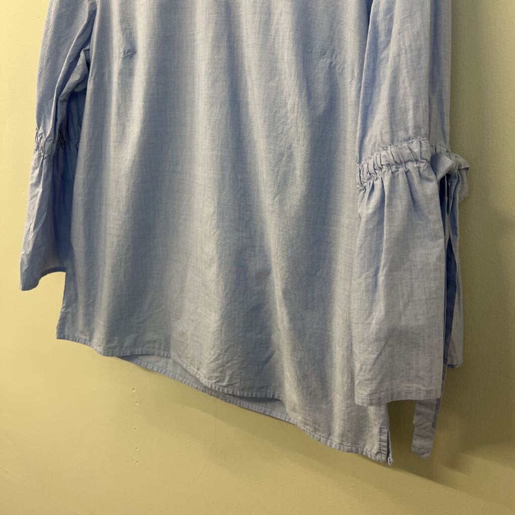 J Crew Blue Bell Sleeve Top Small