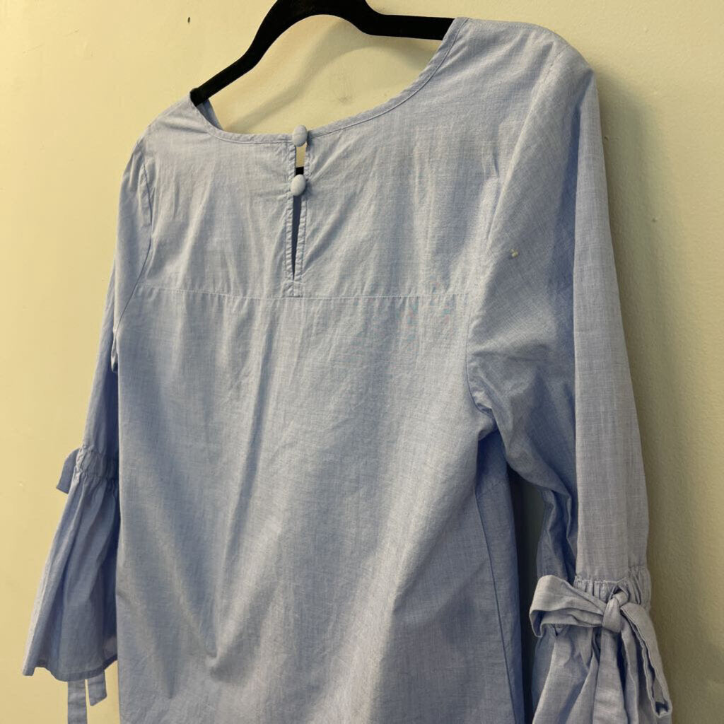 J Crew Blue Bell Sleeve Top Small