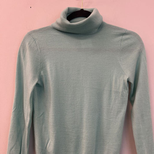 J Crew Mint Long Sleeve Turtleneck Sweater Top Extra Small