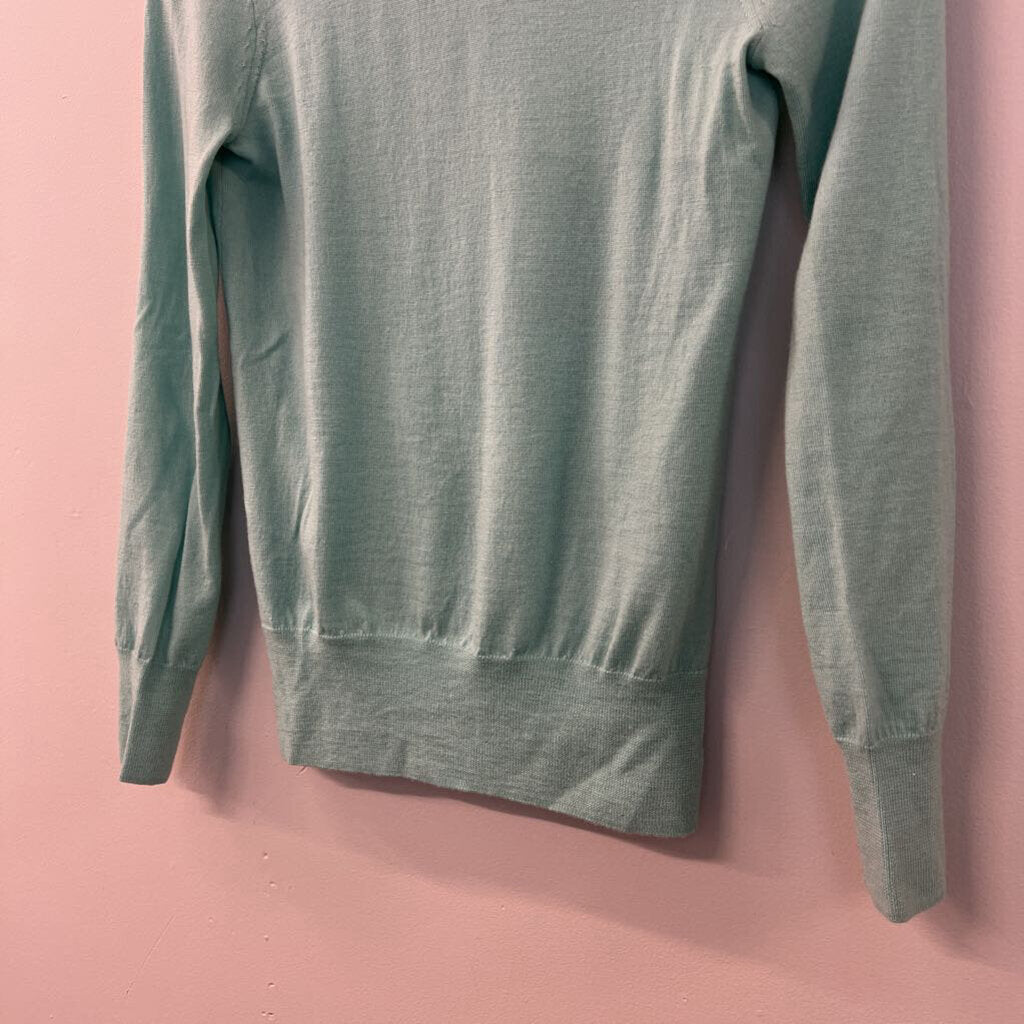 J Crew Mint Long Sleeve Turtleneck Sweater Top Extra Small