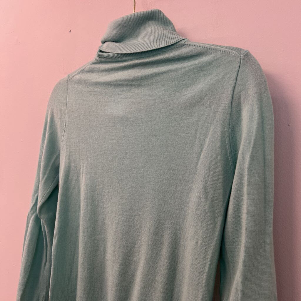 J Crew Mint Long Sleeve Turtleneck Sweater Top Extra Small