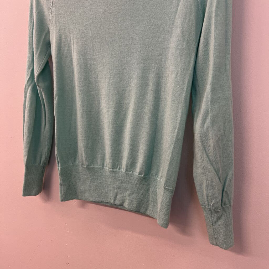 J Crew Mint Long Sleeve Turtleneck Sweater Top Extra Small