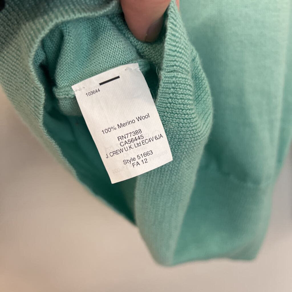 J Crew Mint Long Sleeve Turtleneck Sweater Top Extra Small