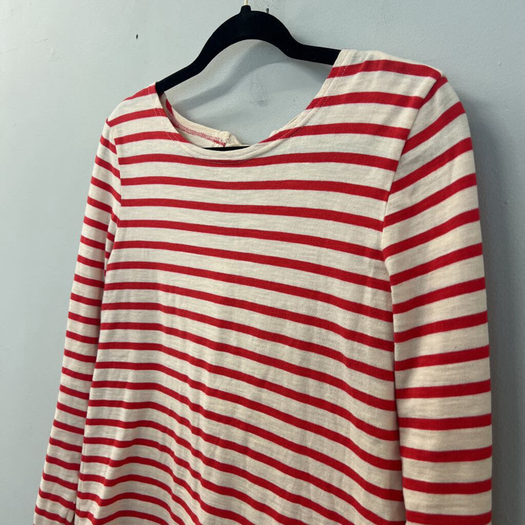 J Crew Red/ White Striped Long Sleeve Top Small