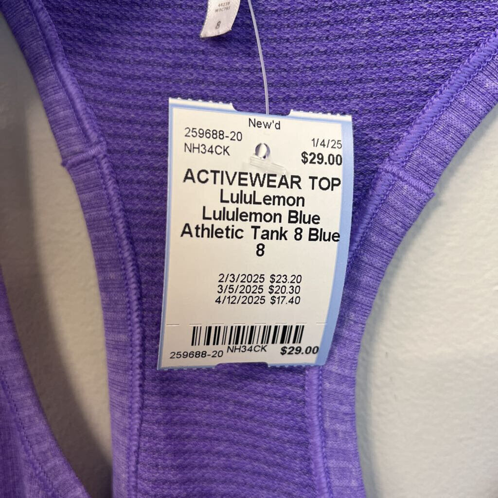 Lululemon Blue Athletic Tank 8