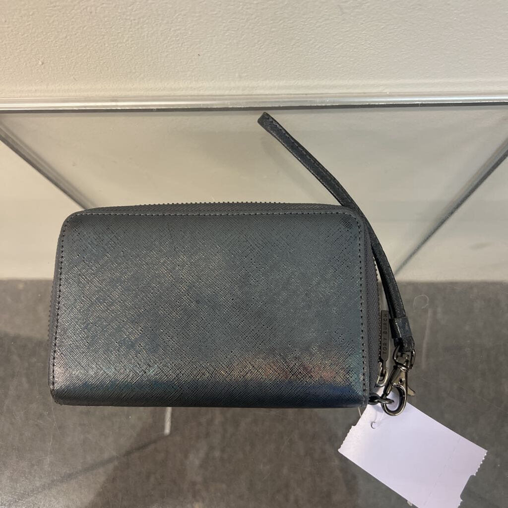 Tory Burch Blue Iridescent Wristlet Wallet