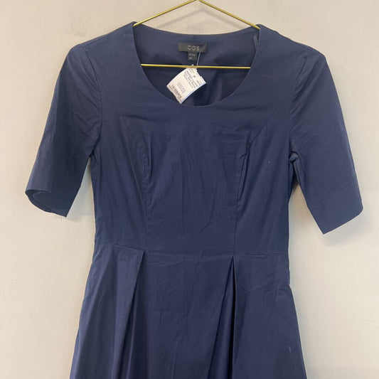 COS Navy Short Sleeve Dress 2