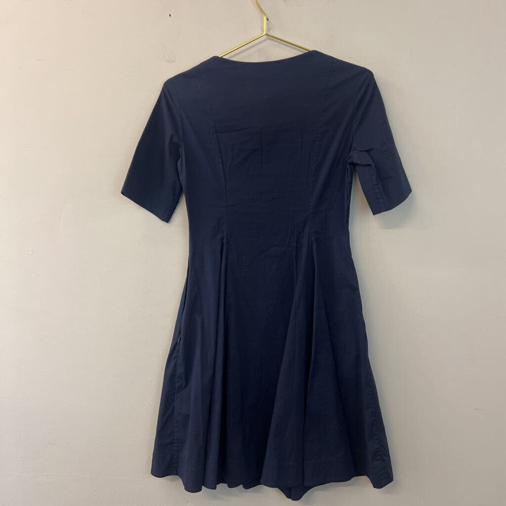 COS Navy Short Sleeve Dress 2