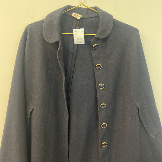 Vintage Pierron Navy Wool Blend Cape Jacket One Size