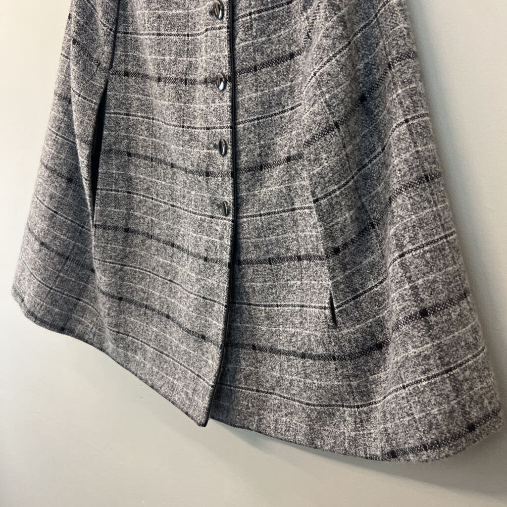 The Limited Grey Plaid Cape Jacket Small