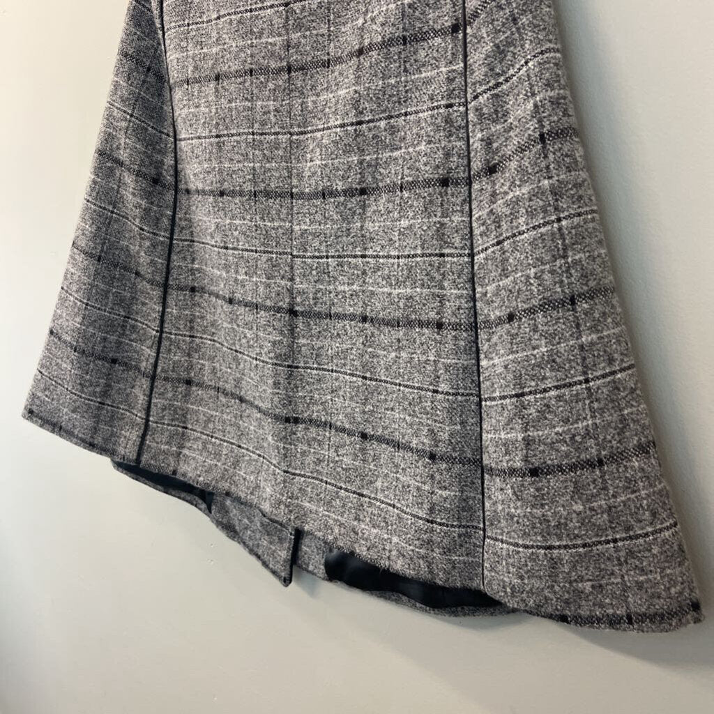 The Limited Grey Plaid Cape Jacket Small