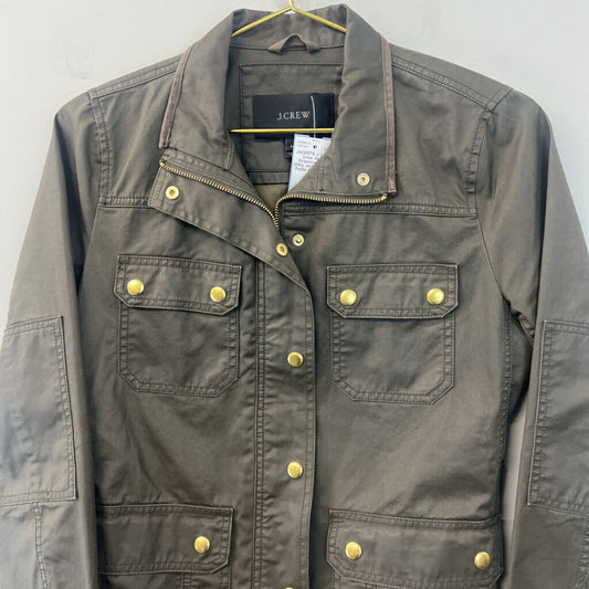 J Crew Green Downtown Field Utility Jacket Medium Petite