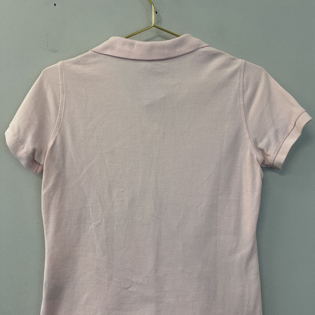 Burberry Pink Short Sleeve Collared Top Medium