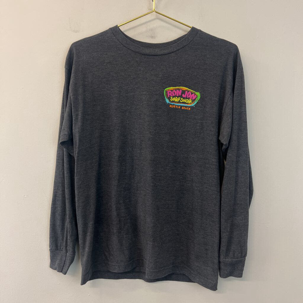 Ron Jon Surf Shop Grey Long Sleeve Graphic Tee Small