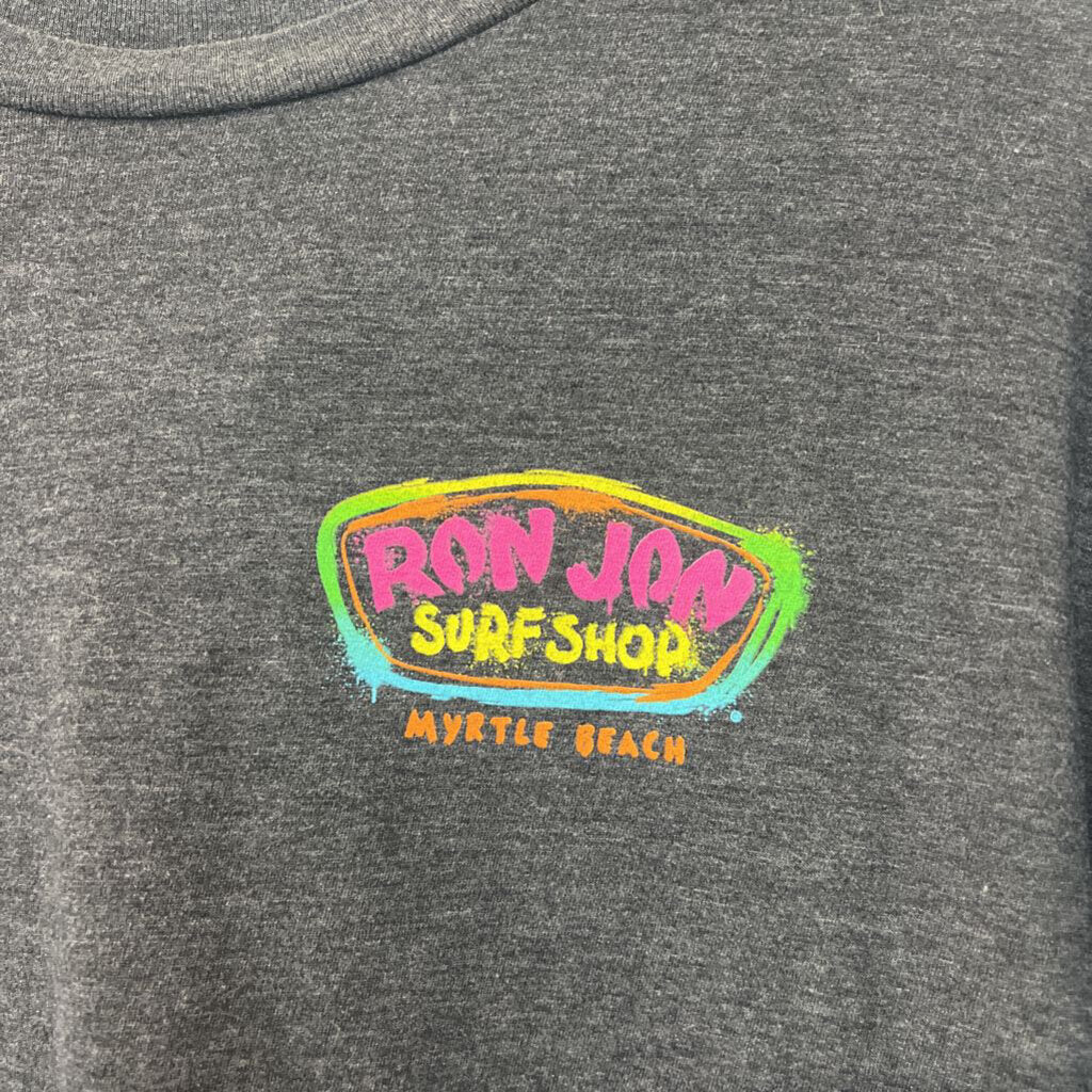 Ron Jon Surf Shop Grey Long Sleeve Graphic Tee Small