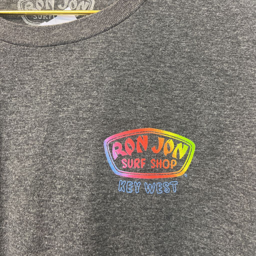 Ron Jon Surf Shop Grey Long Sleeve Graphic Tee Medium