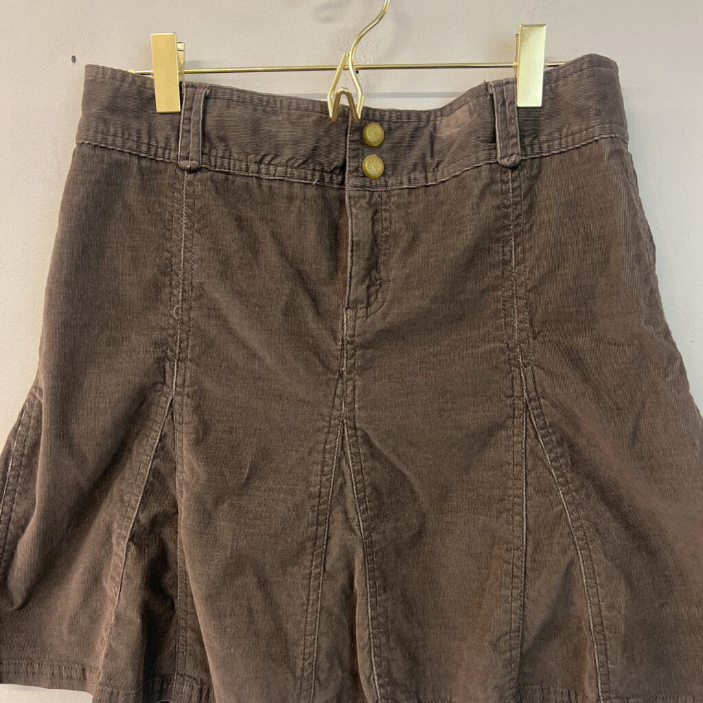 Athleta Grey Corduroy Mini Skirt 6P