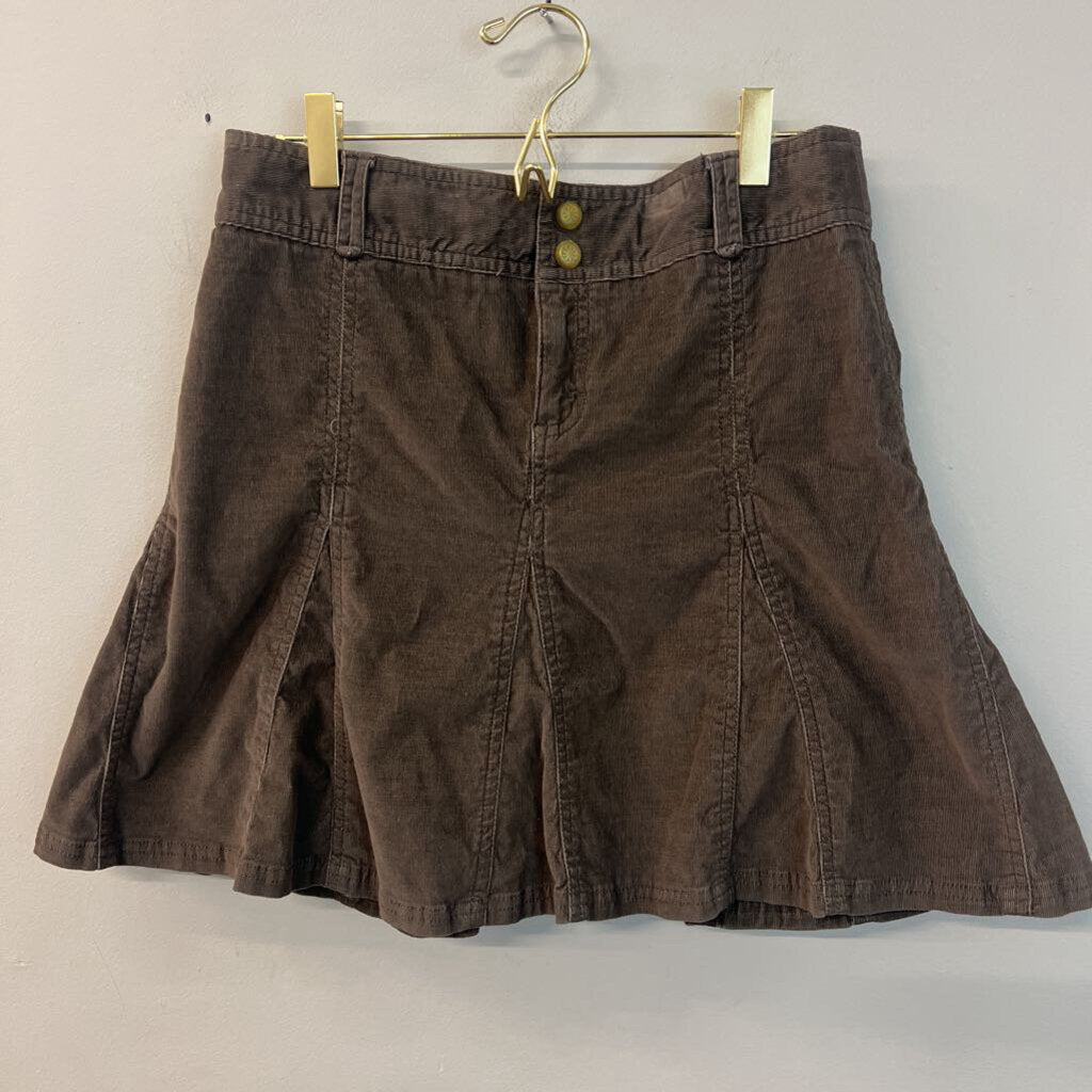 Athleta Grey Corduroy Mini Skirt 6P