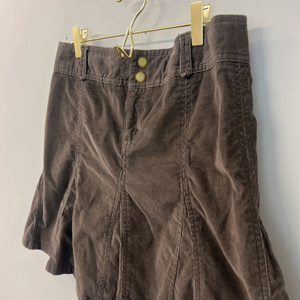 Athleta Grey Corduroy Mini Skirt 6P