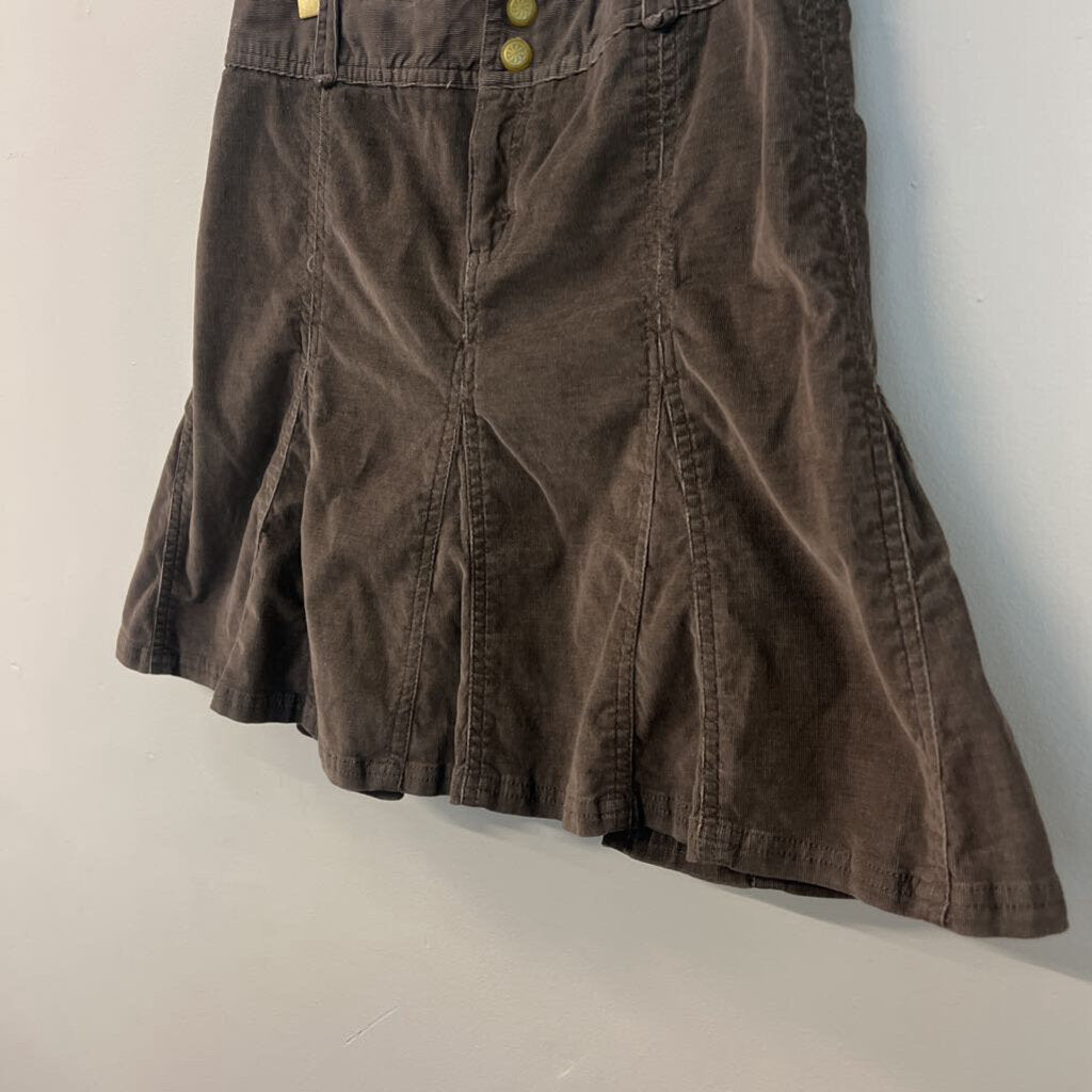 Athleta Grey Corduroy Mini Skirt 6P