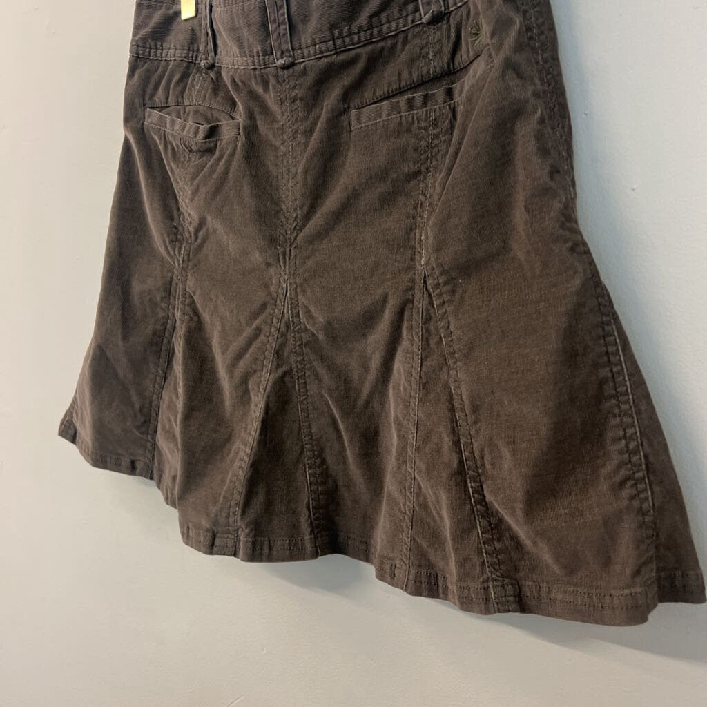 Athleta Grey Corduroy Mini Skirt 6P