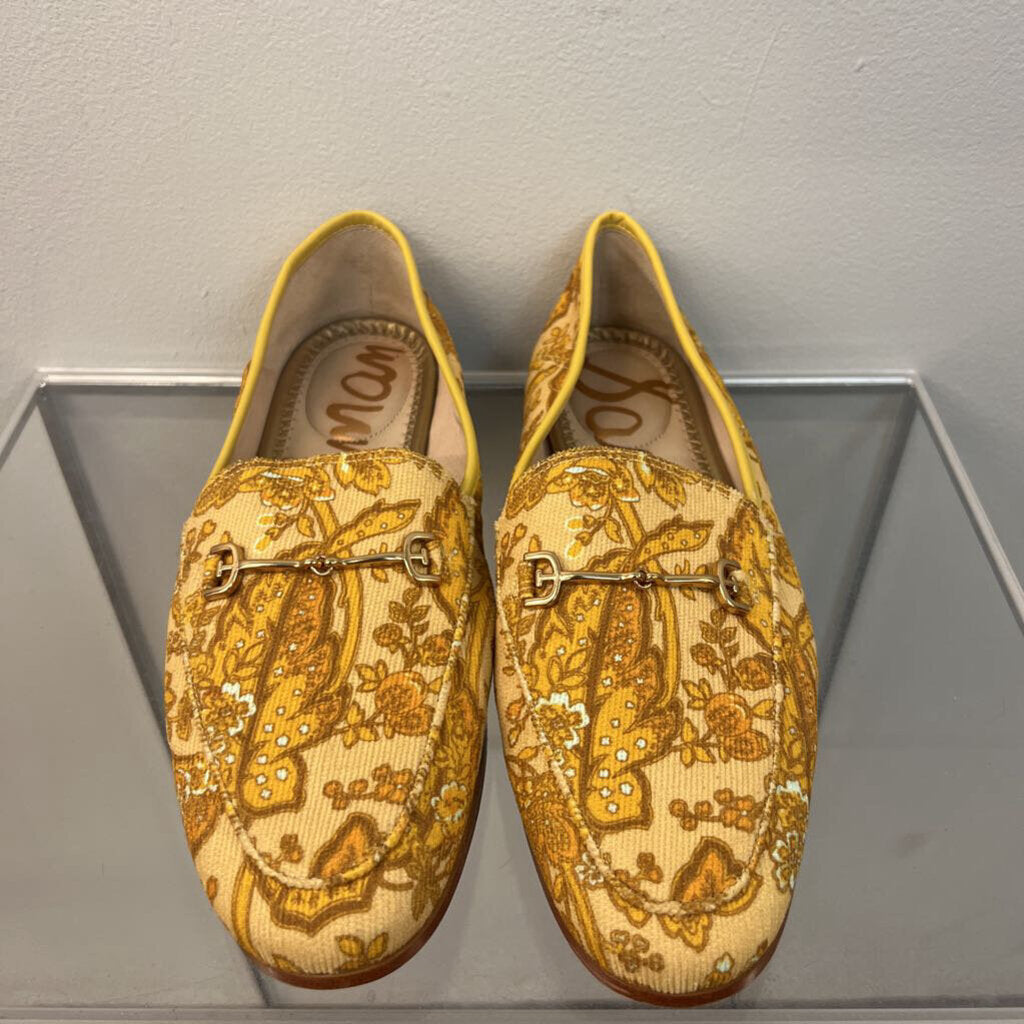 Sam Edelman Loraine Corduroy Floral Print Loafers 6