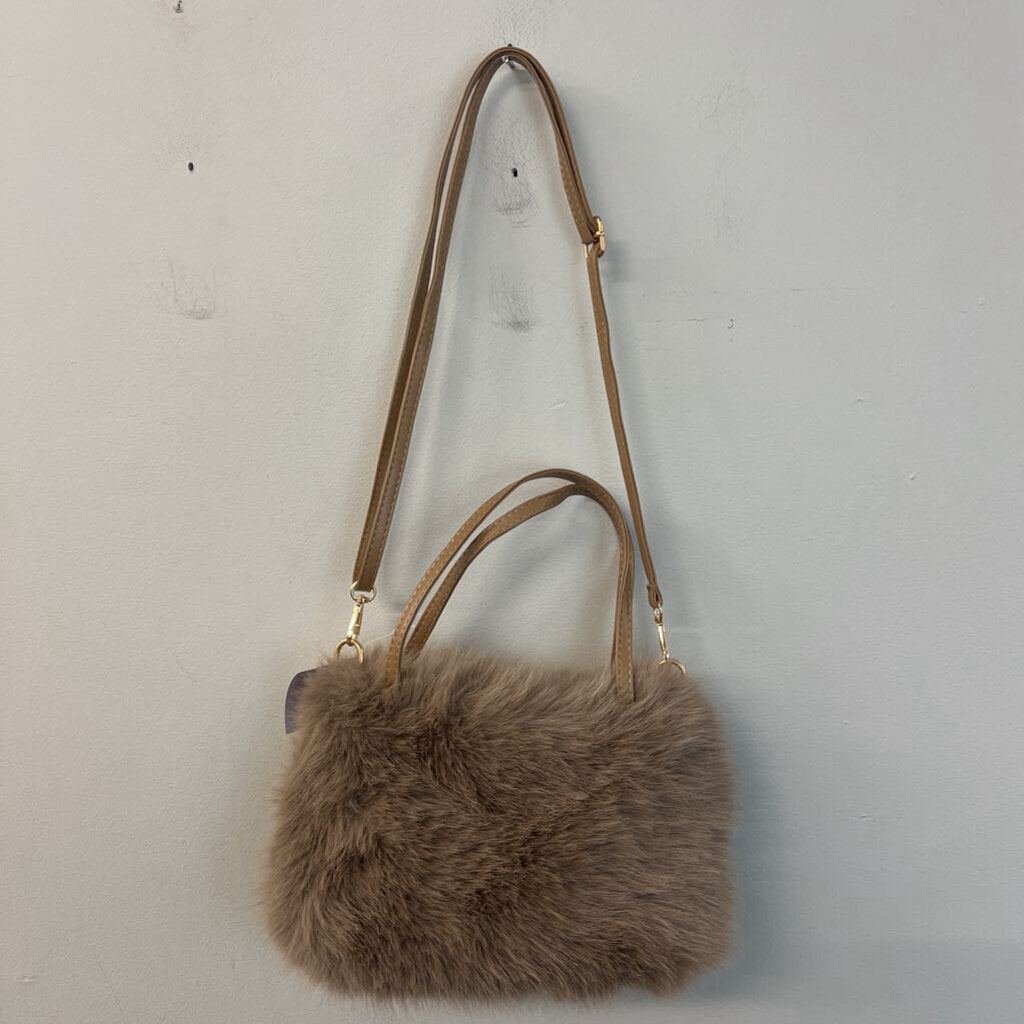 Brown Faux Fur Purse