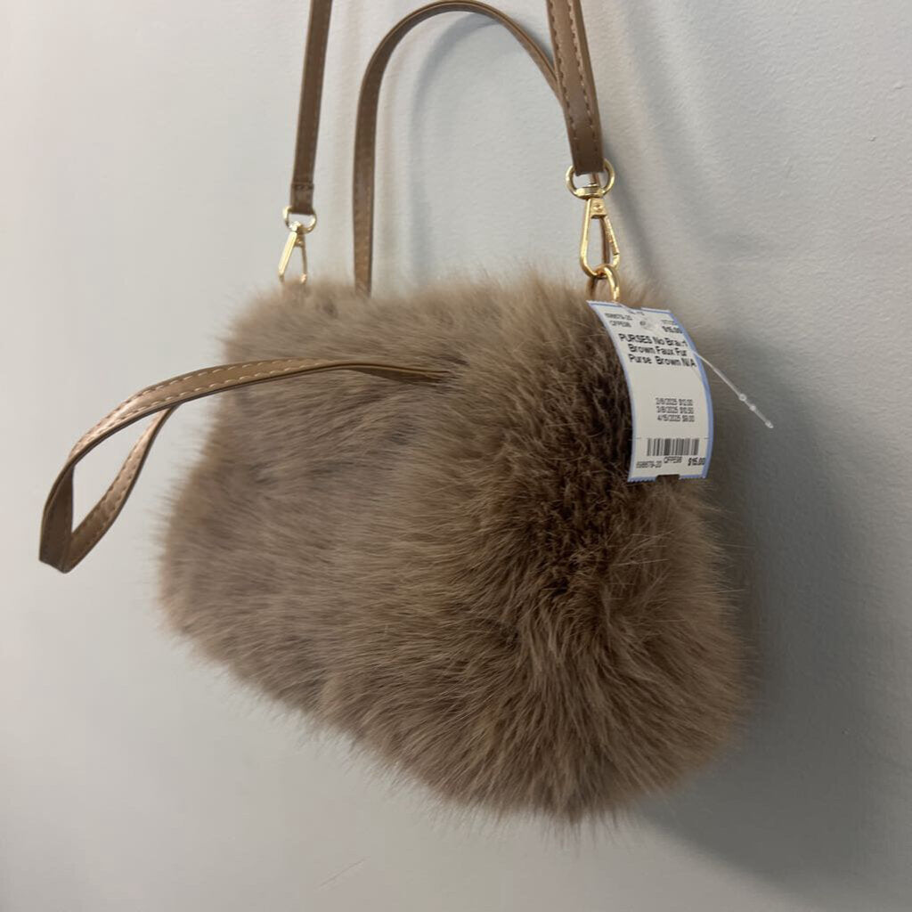 Brown Faux Fur Purse