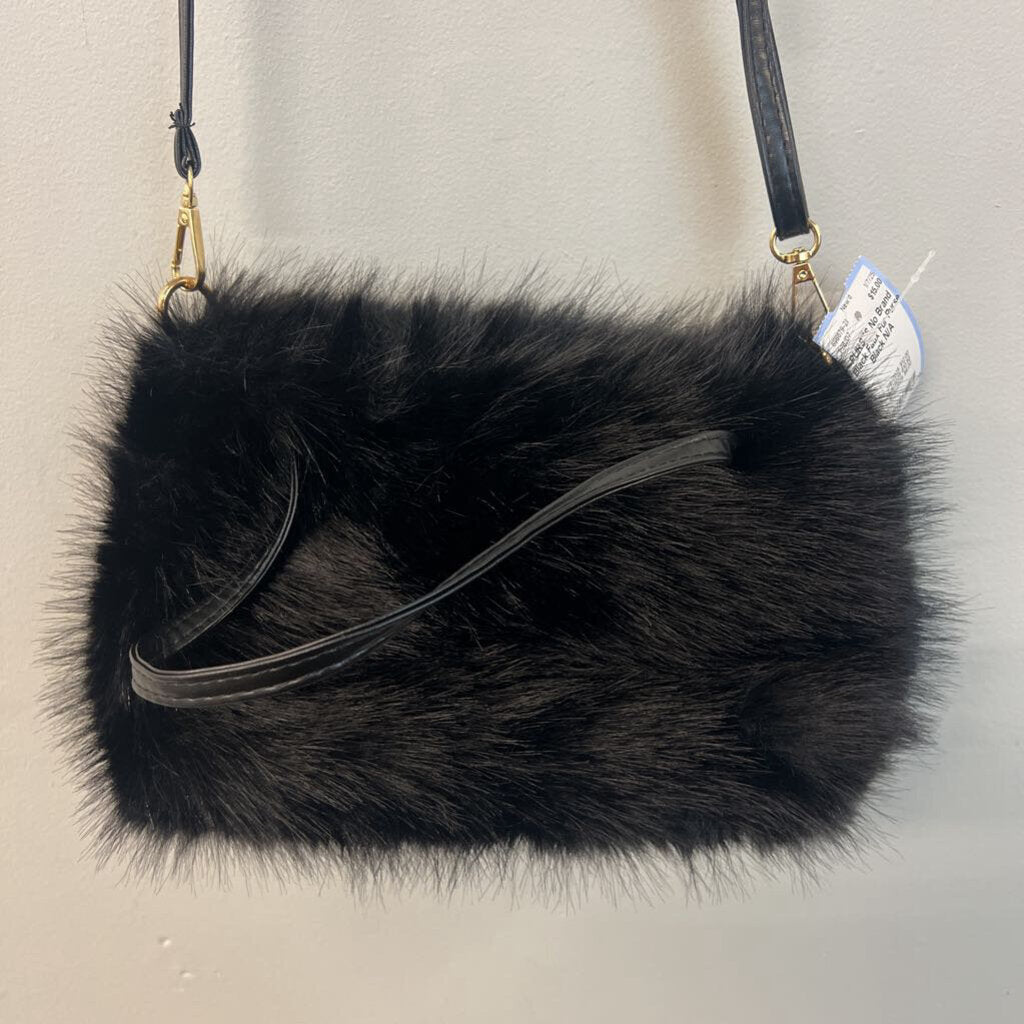 Black Faux Fur Purse