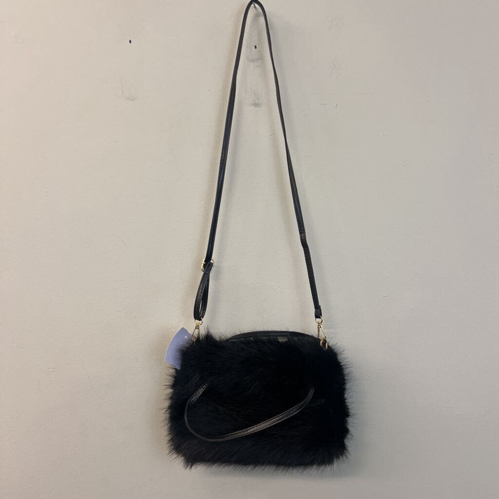 Black Faux Fur Purse