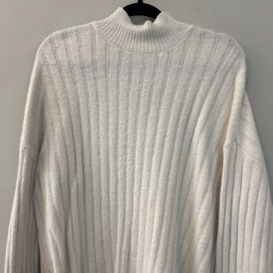 Jessica Simpson White Soft Long Sleeve Mock Neck Sweater Large