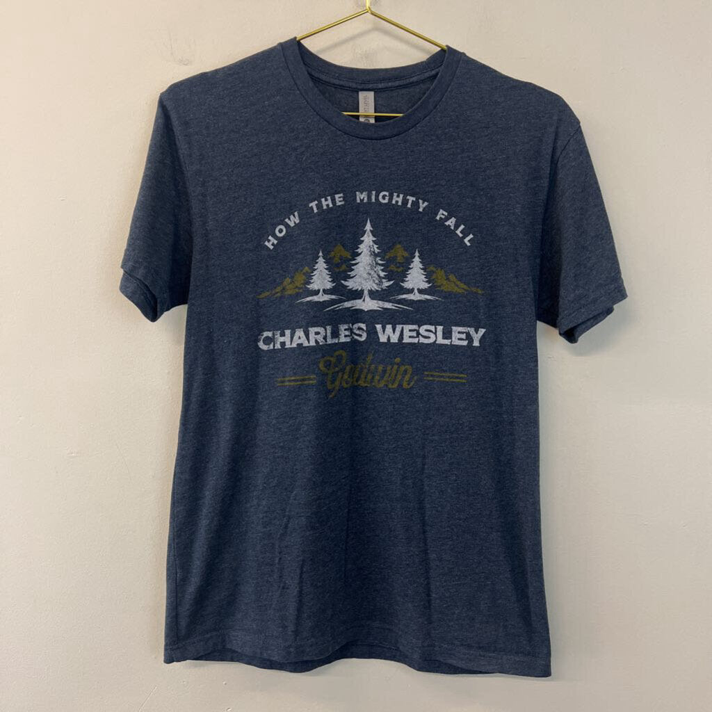 Next Level Apparel Blue Charles Wesley Short Sleeve Graphic Tee Medium