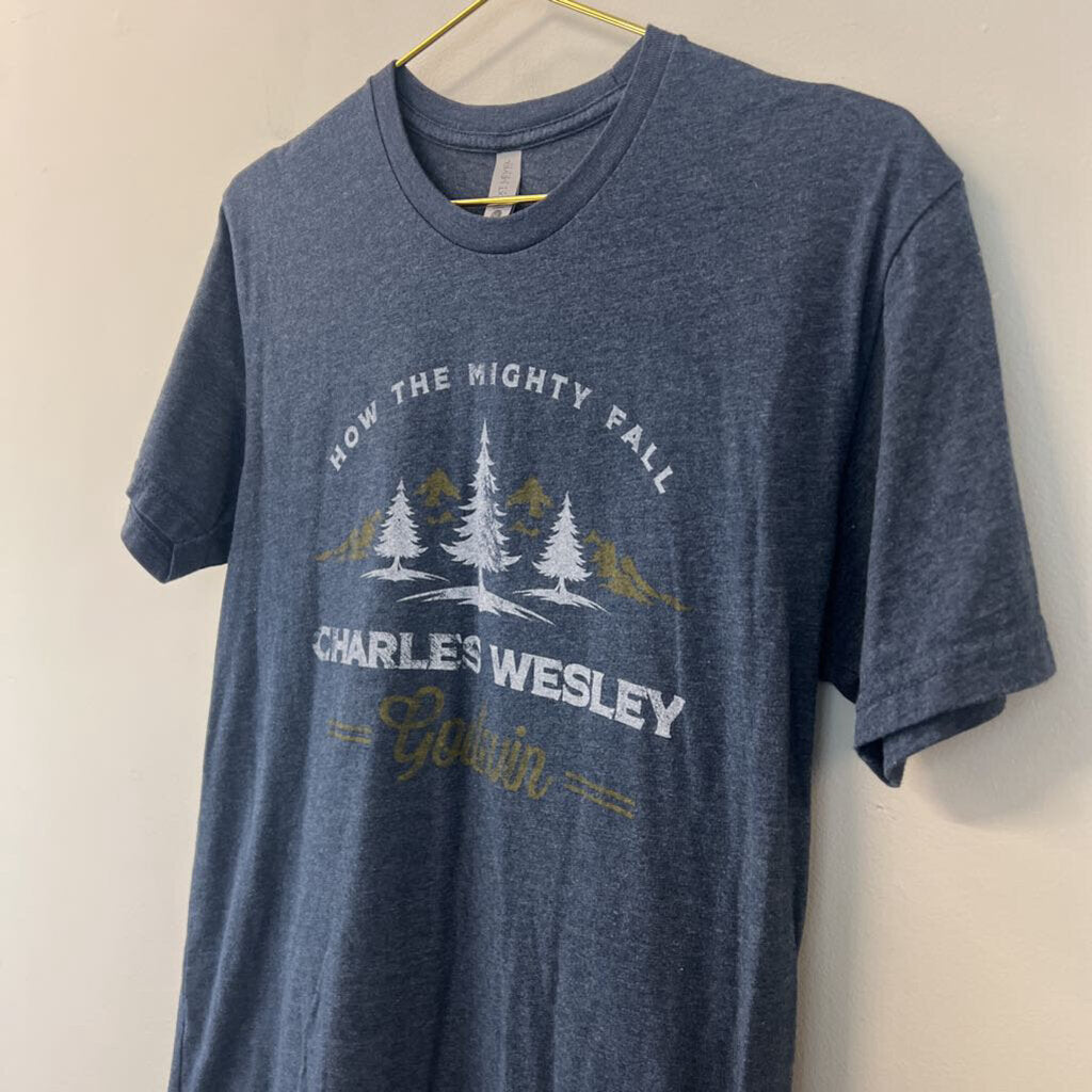 Next Level Apparel Blue Charles Wesley Short Sleeve Graphic Tee Medium