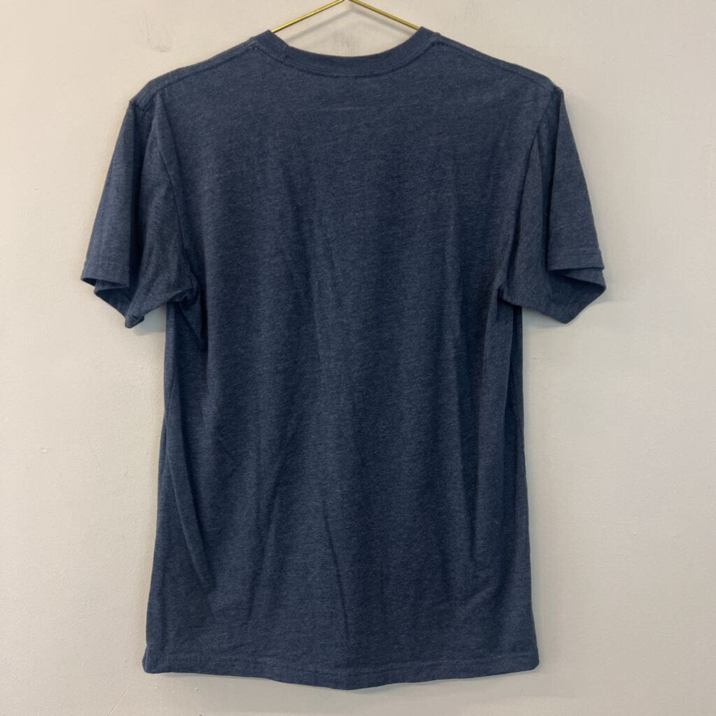 Next Level Apparel Blue Charles Wesley Short Sleeve Graphic Tee Medium