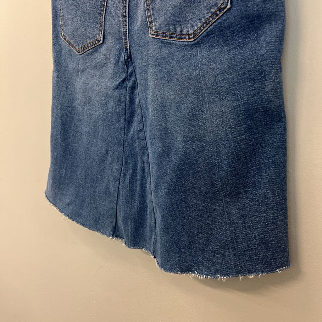 Loft Medium Wash Long Denim Skirt 28