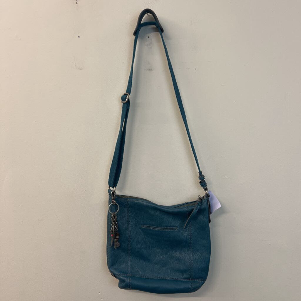 The Sak Blue Pebbled Leather Shoulder Purse