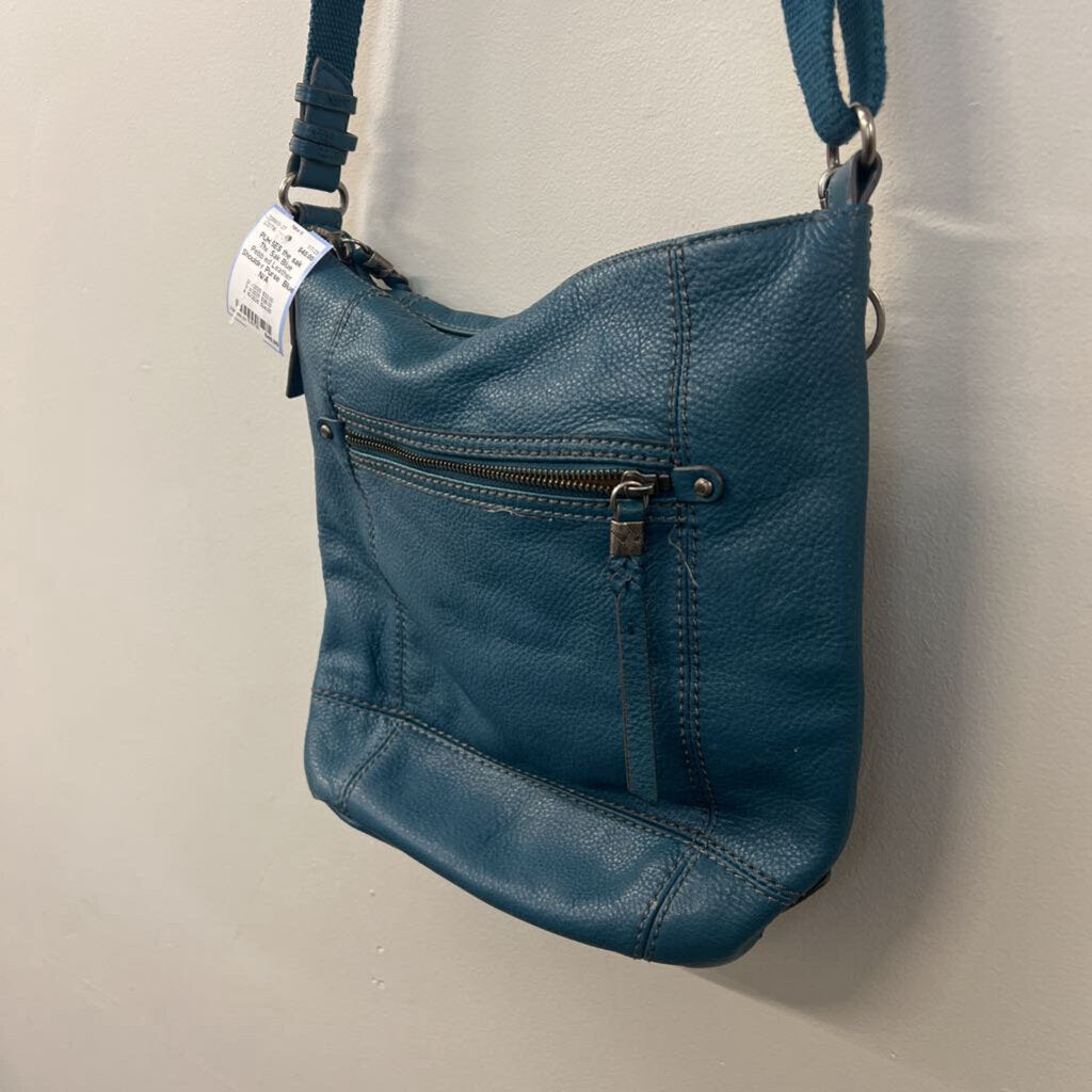 The Sak Blue Pebbled Leather Shoulder Purse