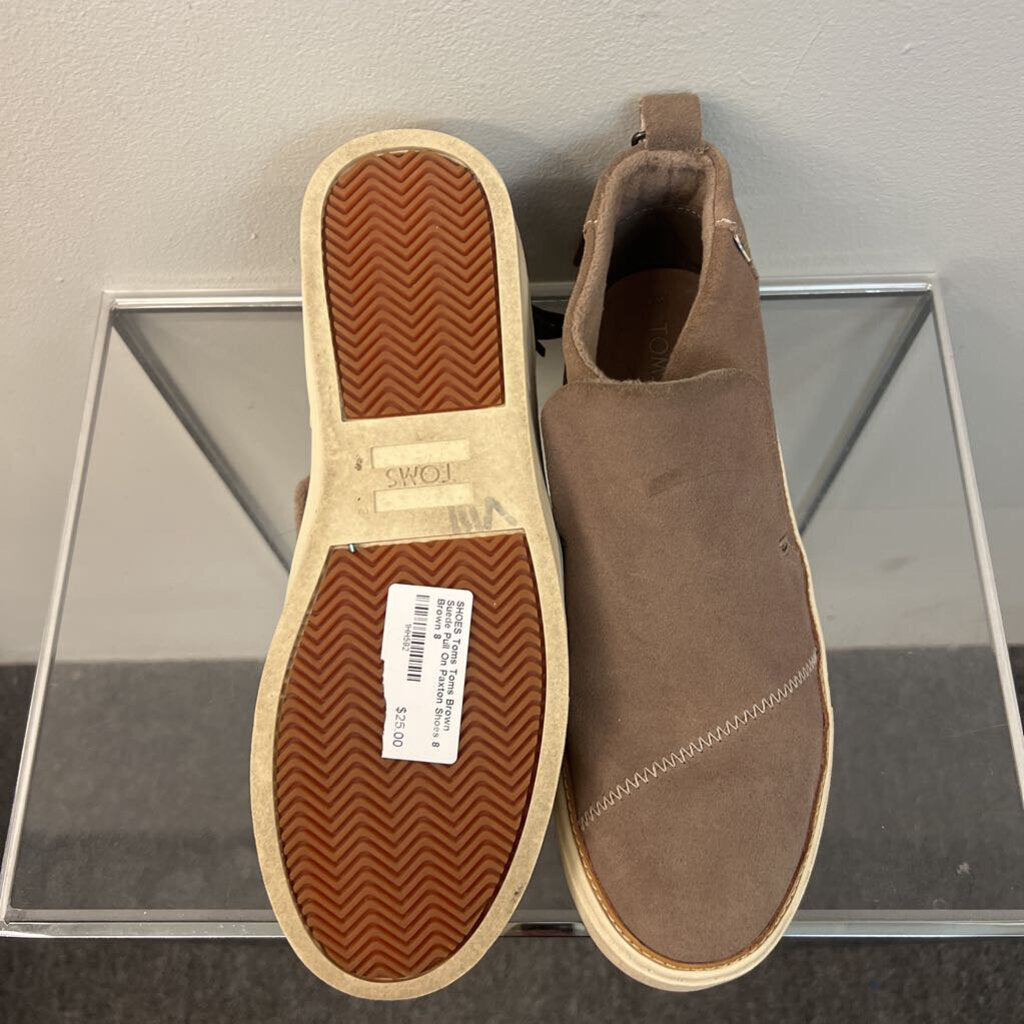 Toms Brown Suede Pull On Paxton Shoes 8