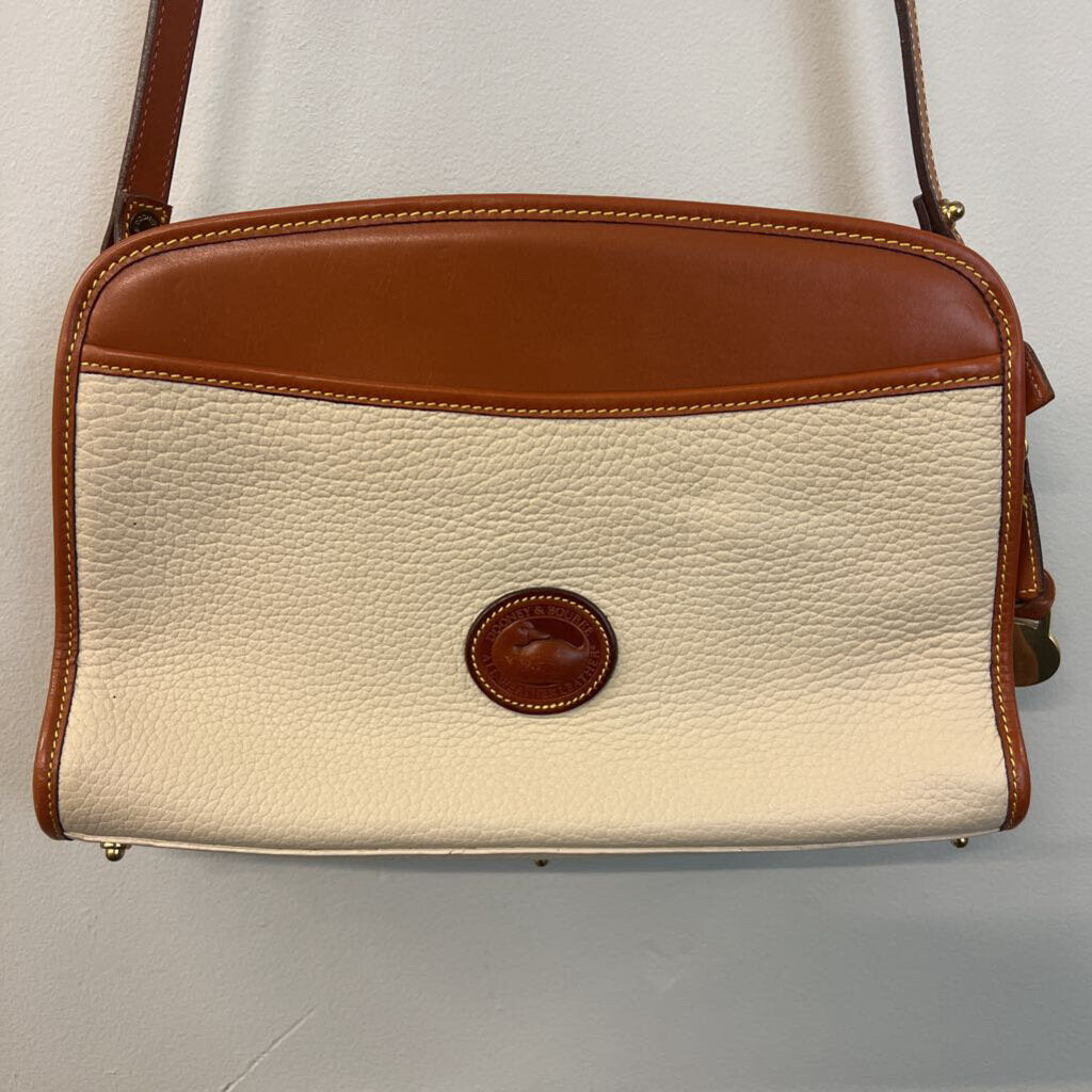 Dooney and Bourke Cream/ Brown Pebbled Leather Purse