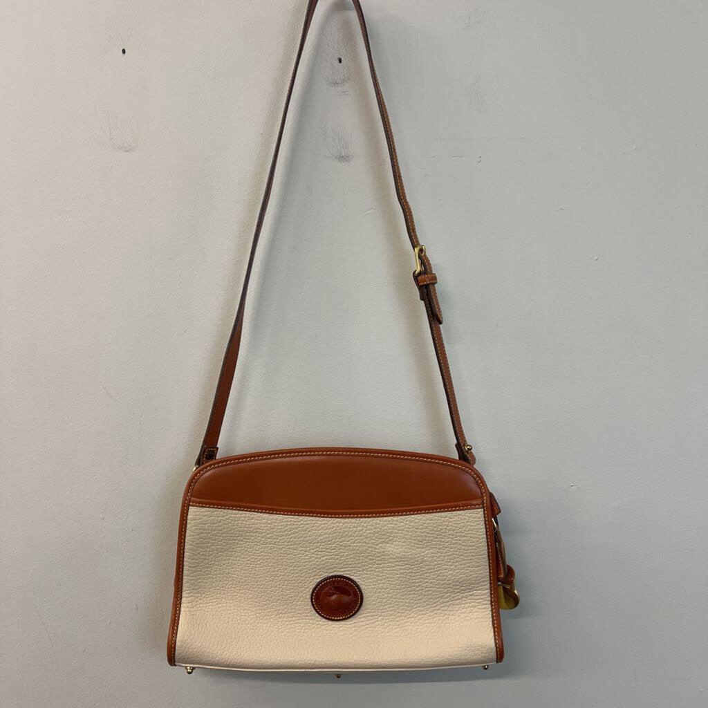 Dooney and Bourke Cream/ Brown Pebbled Leather Purse