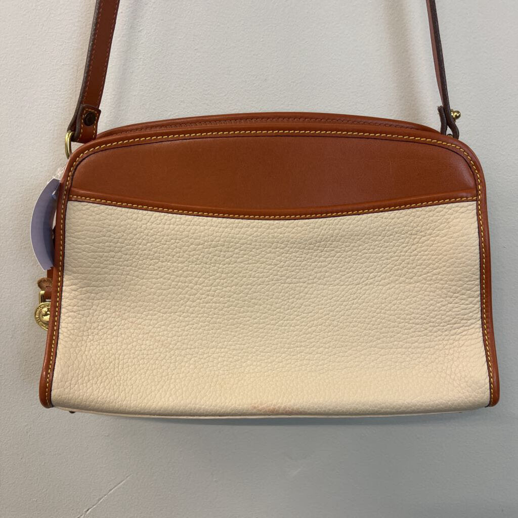 Dooney and Bourke Cream/ Brown Pebbled Leather Purse