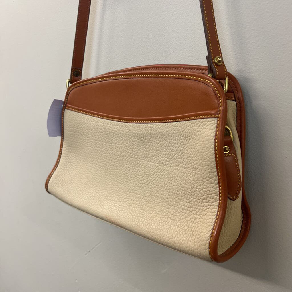 Dooney and Bourke Cream/ Brown Pebbled Leather Purse