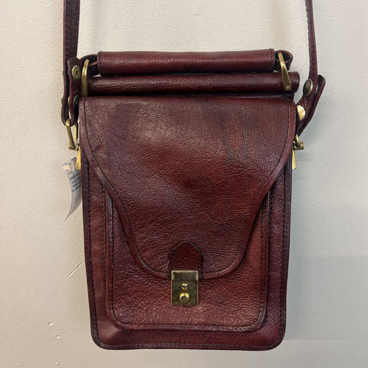 Vintage Burgundy Pebbled Leather Purse