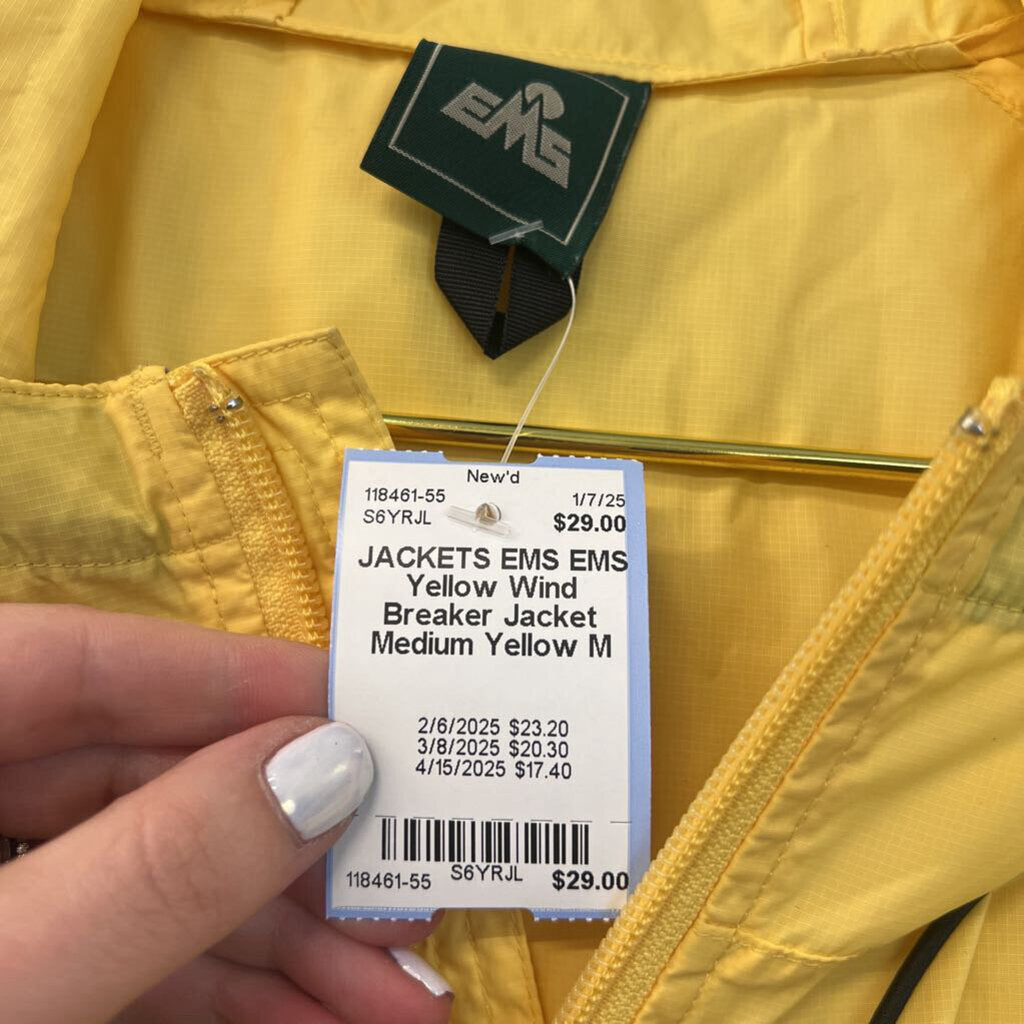 EMS Yellow Wind Breaker Jacket Medium