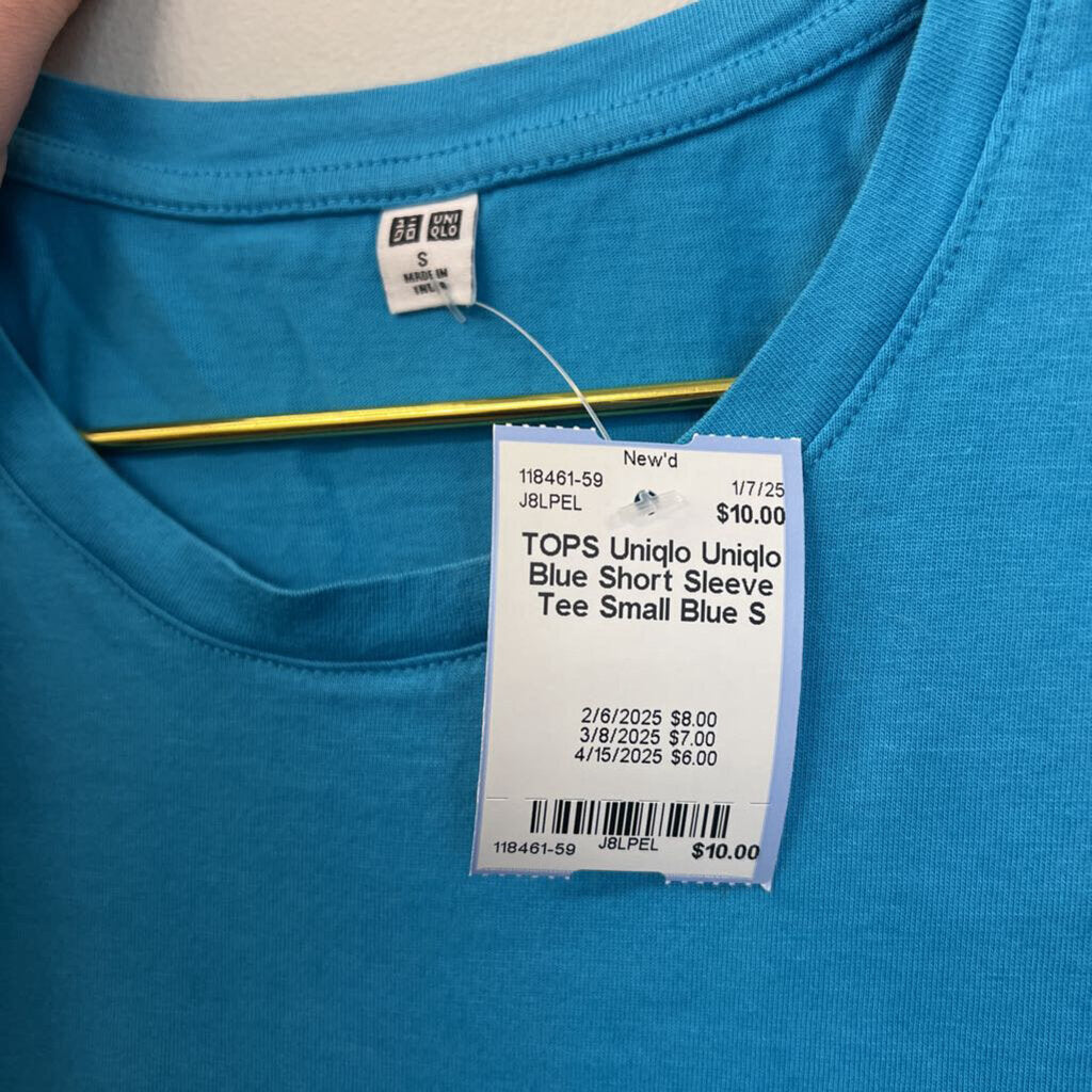 Uniqlo Blue Short Sleeve Tee Small