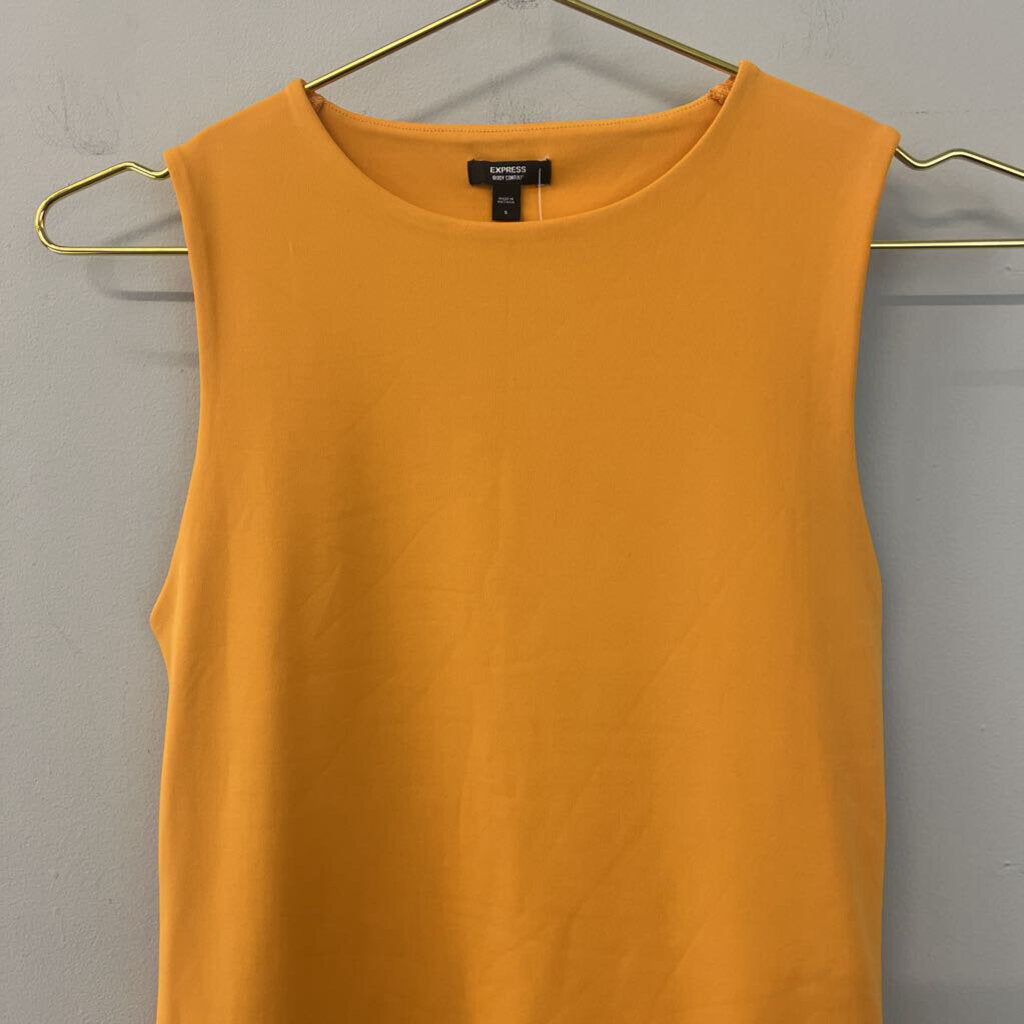 Express Orange Body Contour Tank Small