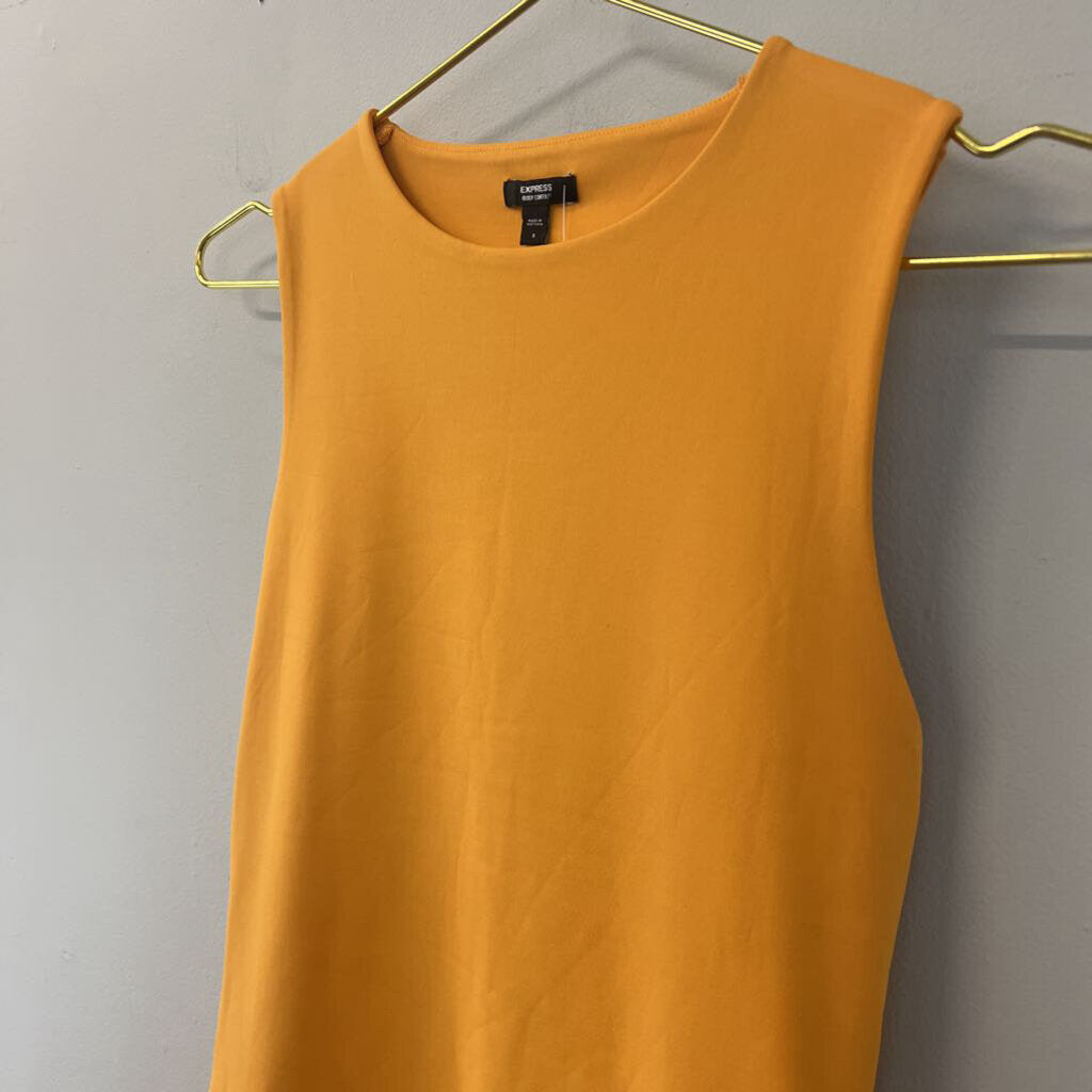 Express Orange Body Contour Tank Small