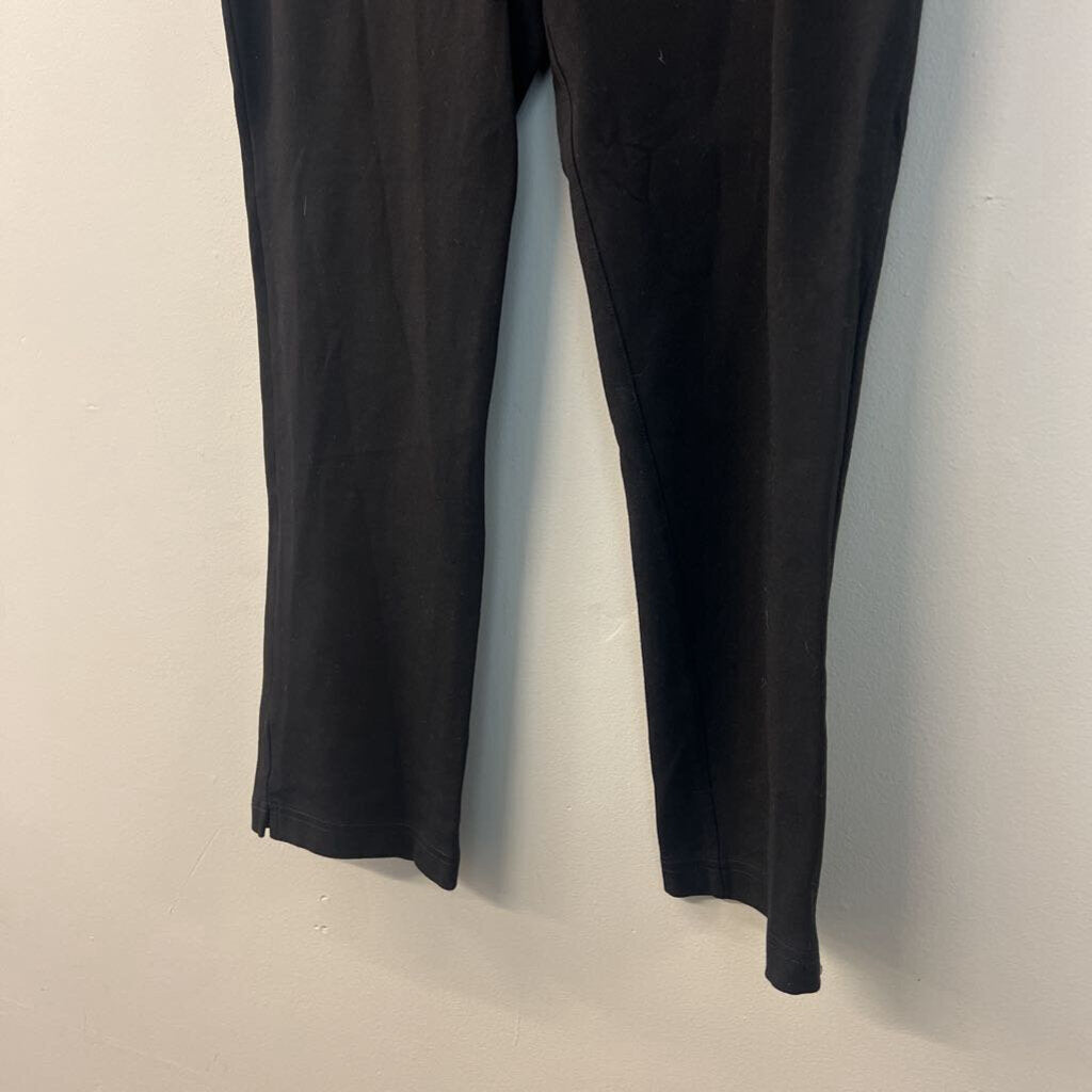 Betabrand Black Straight Leg Pull On Pants Medium